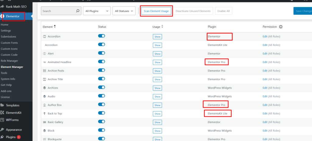 How to Check Which Elementor Pro Elements Are Used on Your Site